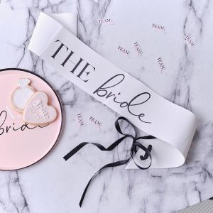Festbånd, blush og svart - The bride
