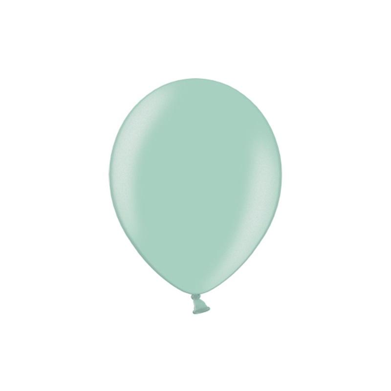 Ballonger metallic 30 cm, mintgrønn - 10 stk