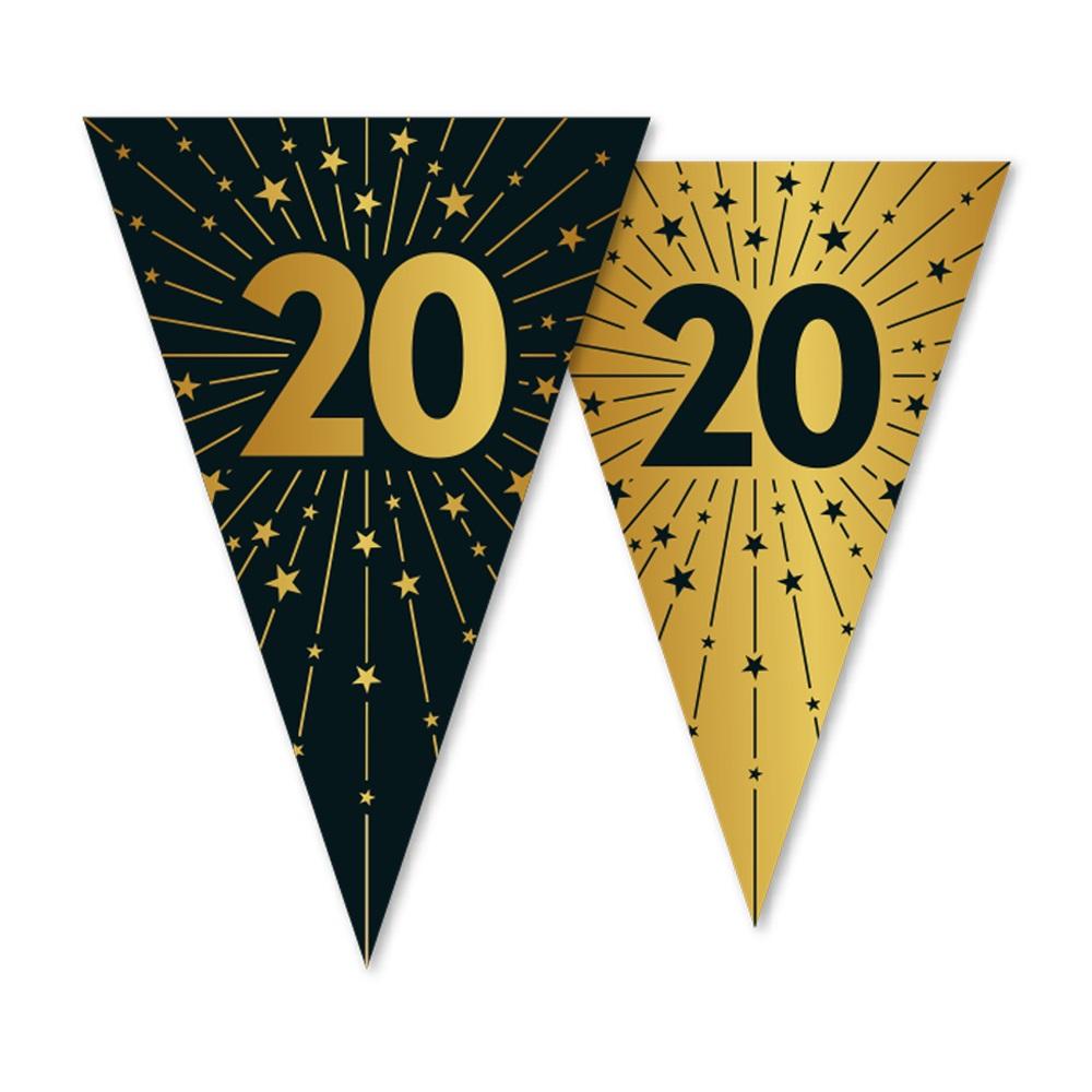 Vimpelbanner gull og svart, 20 år - 10m
