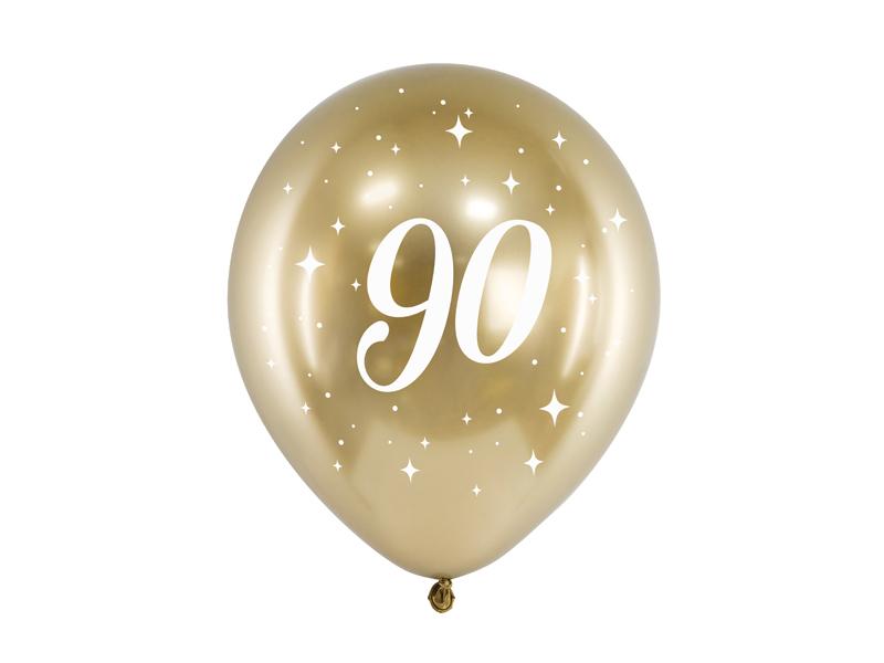 Ballonger chrome gull 90, 30 cm - 6 stk