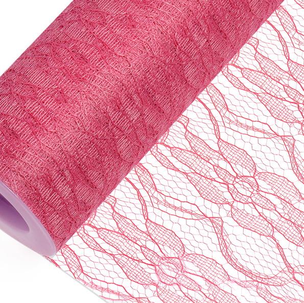 Bordløper nettingvev, mørk rosa - 10 meter