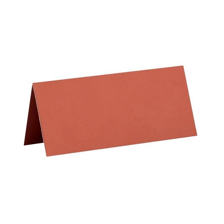 Bordkort med brett, terracotta - 10 stk