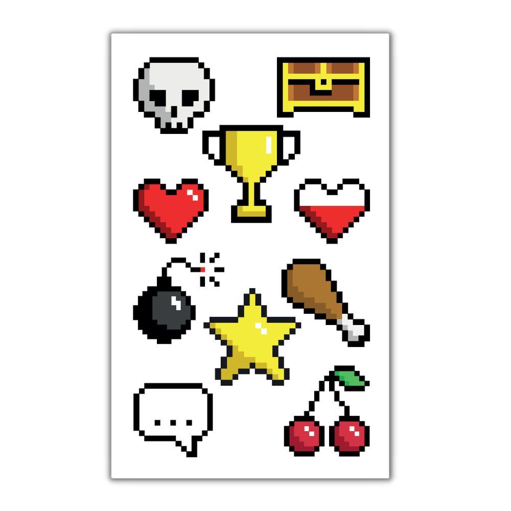 Midlertidige tatoveringer - Pixel gaming