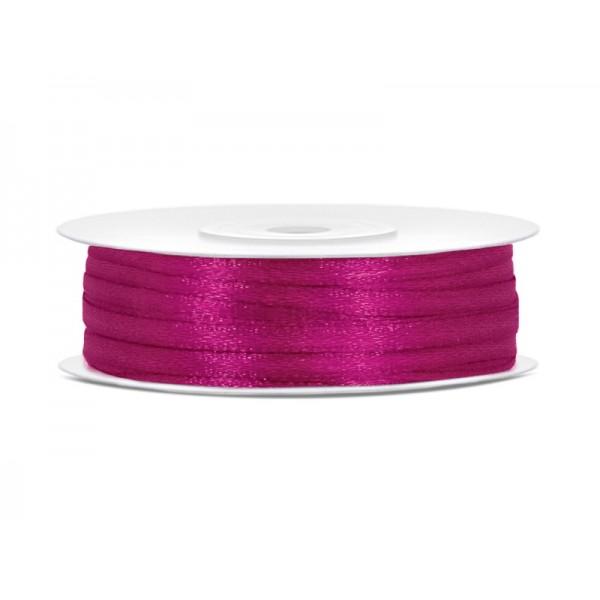 Silkebånd 3mm, fuschia – 50 m