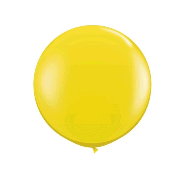 Ballong qualatex, gul - 91 cm