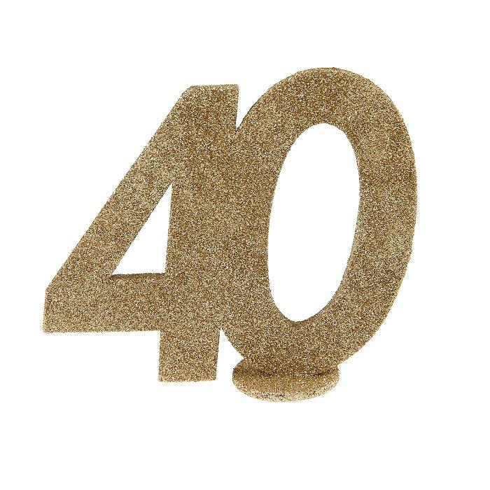 Bordpynt, Gull med glitter - 40år