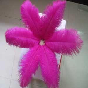 Strutsefjær rosa – 40 cm
