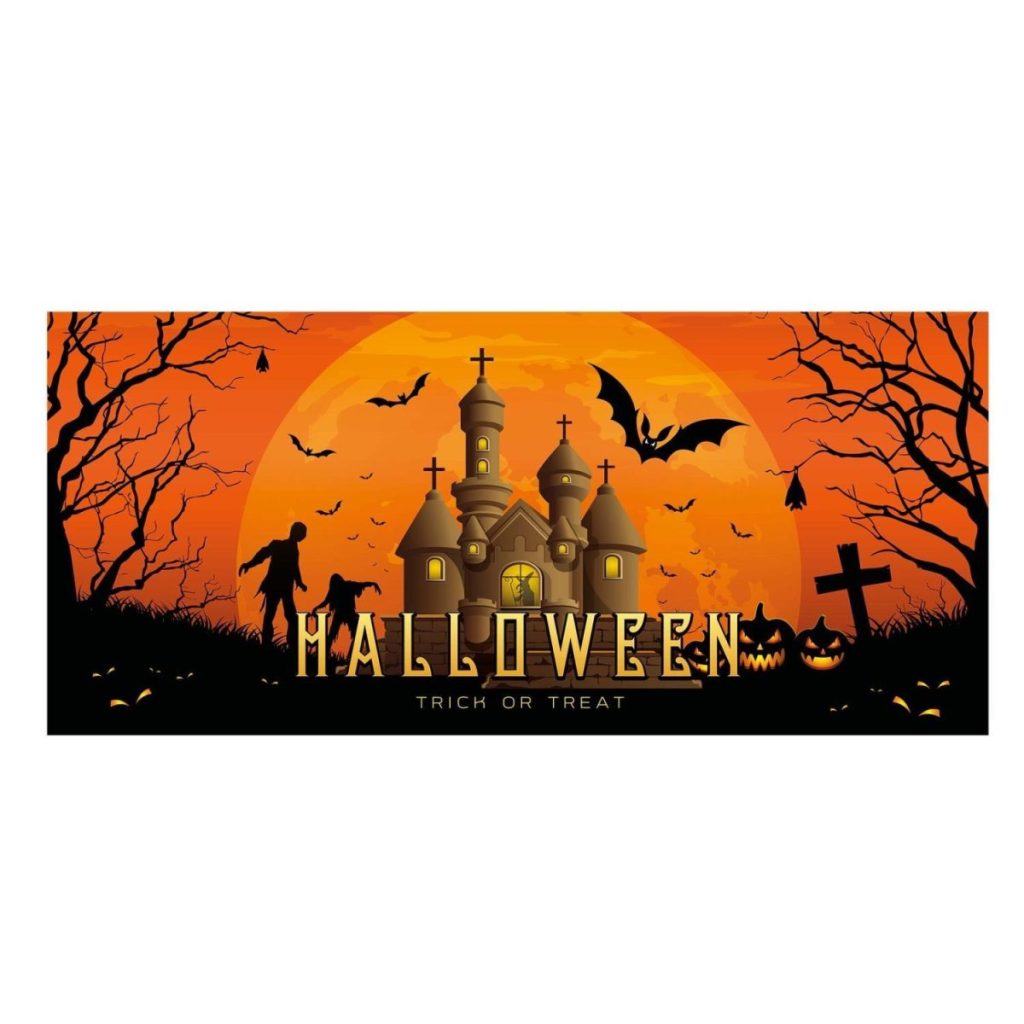 Hjemsøkt hus, bakgrunn Halloween - 4 meter