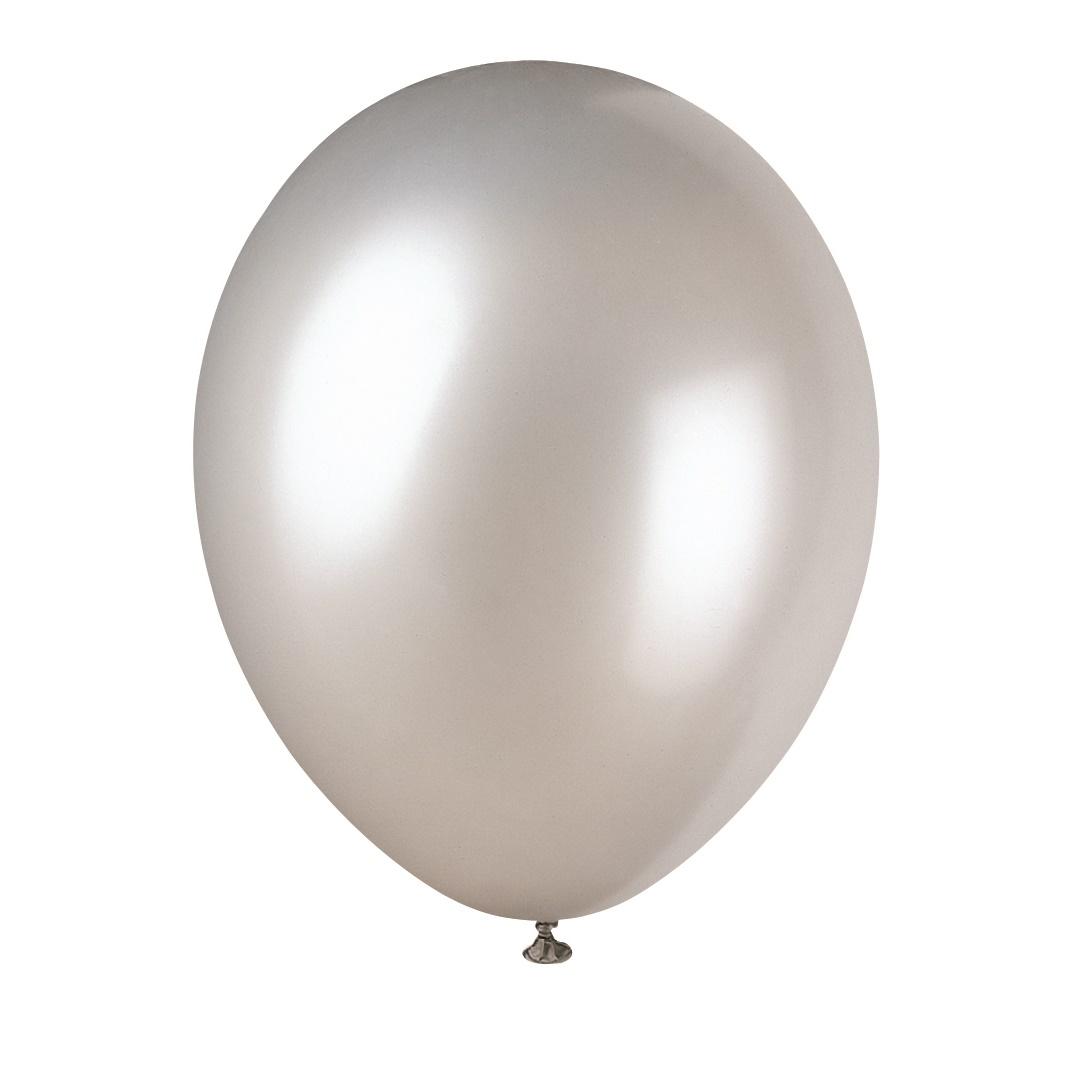 ECO Ballonger metallic, sølv - 10 stk
