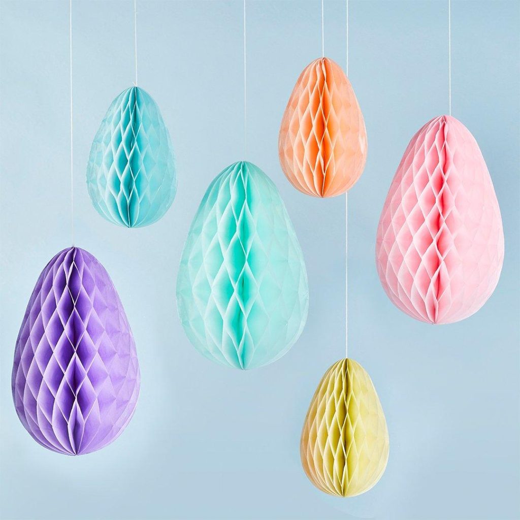 Hengende egg pastell - 6 stk