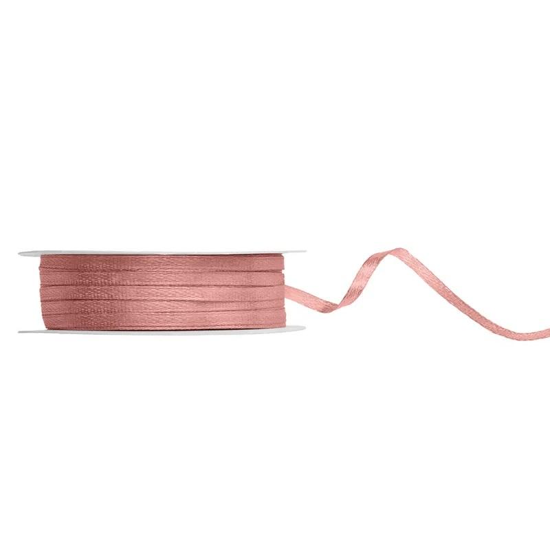 Silkebånd 3mm, Dusty Rose – 50 m