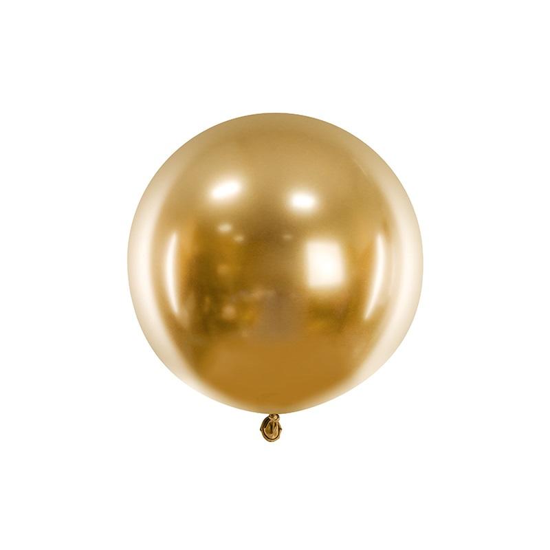 Ballonger chrome gull, 60 cm - 1 stk