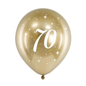 Ballonger chrome gull 70, 30 cm - 6 stk