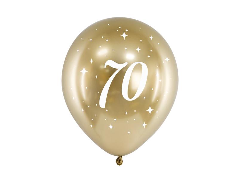 Ballonger chrome gull 70, 30 cm - 6 stk
