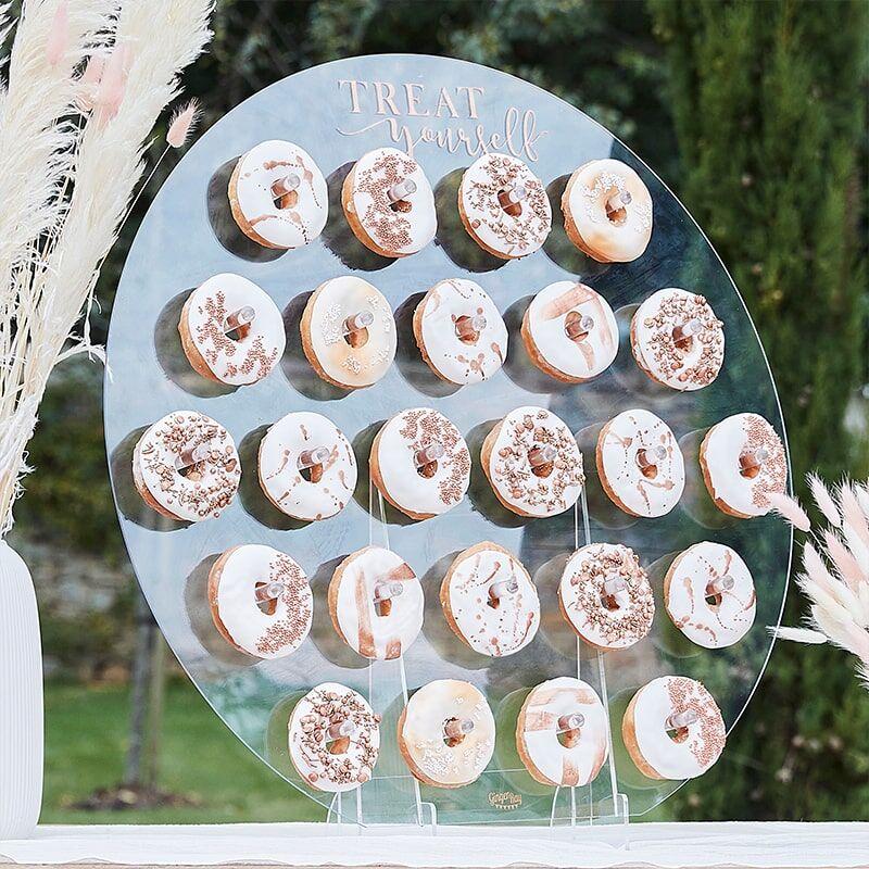 Donutvegg, rund - blank akryl