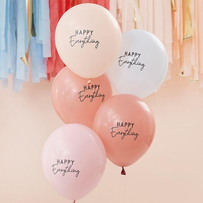 Ballongbukett, Happy Everything - 5 stk