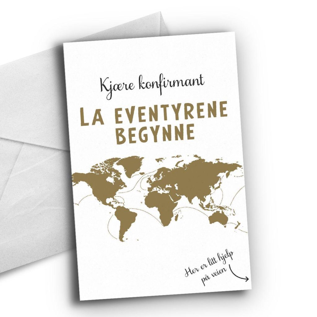 Kort, konfirmant - La eventyrene begynne
