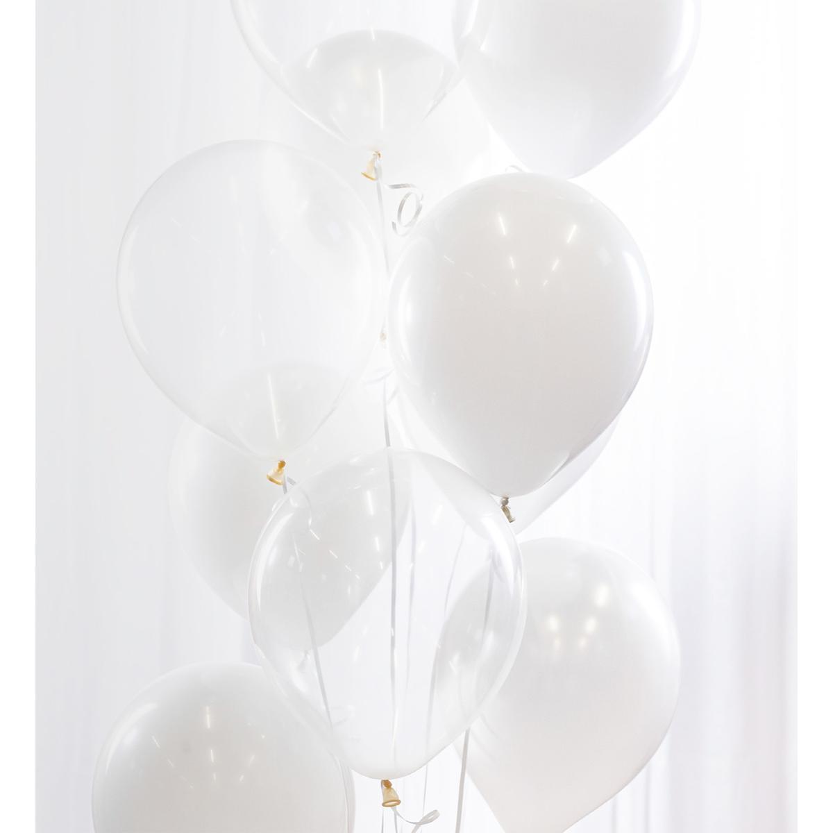 Ballongbukett hvit, gjør det selv – 10 stk