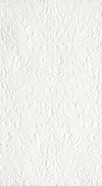 Servietter avlang, elegance hvit – 15 stk