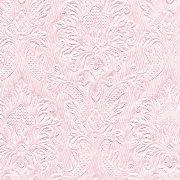 Servietter lunsj, preget lys rosa – 16 stk