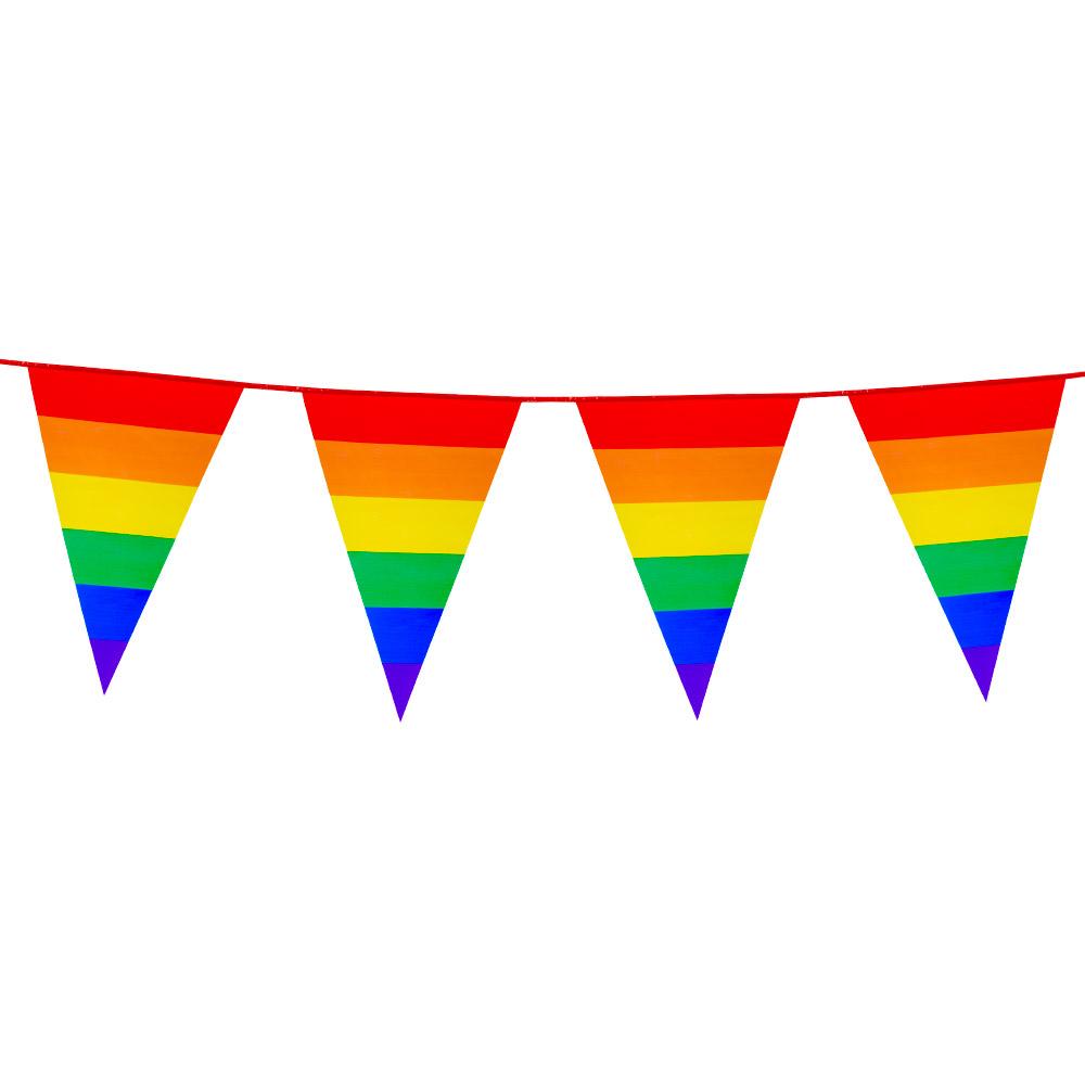 Mega flaggbanner, regnbue - 8 m