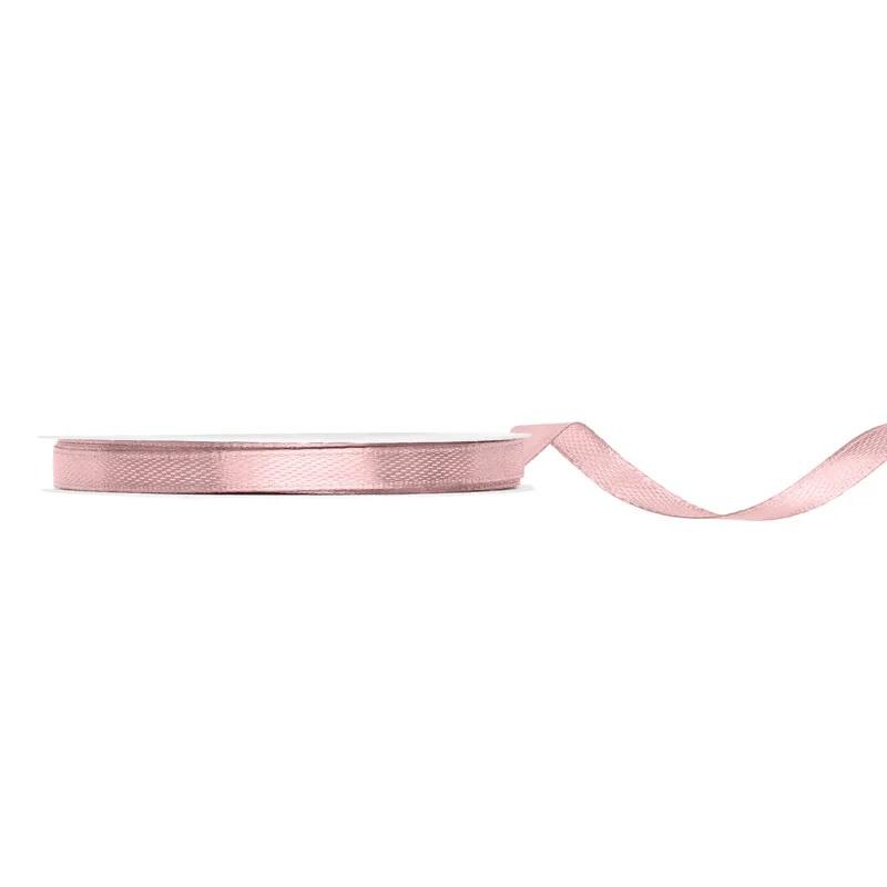 Silkebånd 6mm, lys dusty rose – 25 m