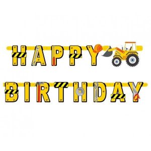 Banner Happy birthday - Anleggsmaskiner