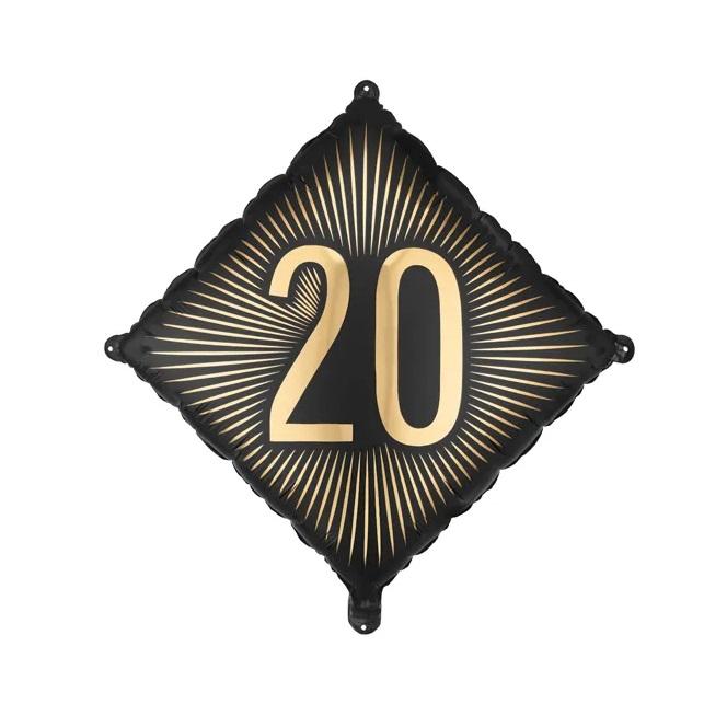 Folieballong diamant - 20 år
