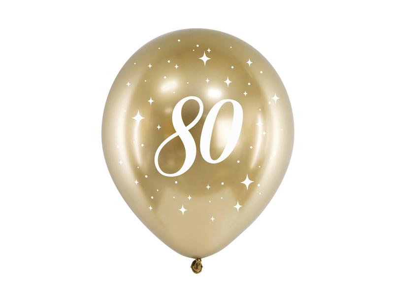 Ballonger chrome gull 80, 30 cm - 6 stk