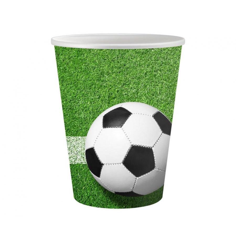 Pappkopper, fotball på gress - 6 stk