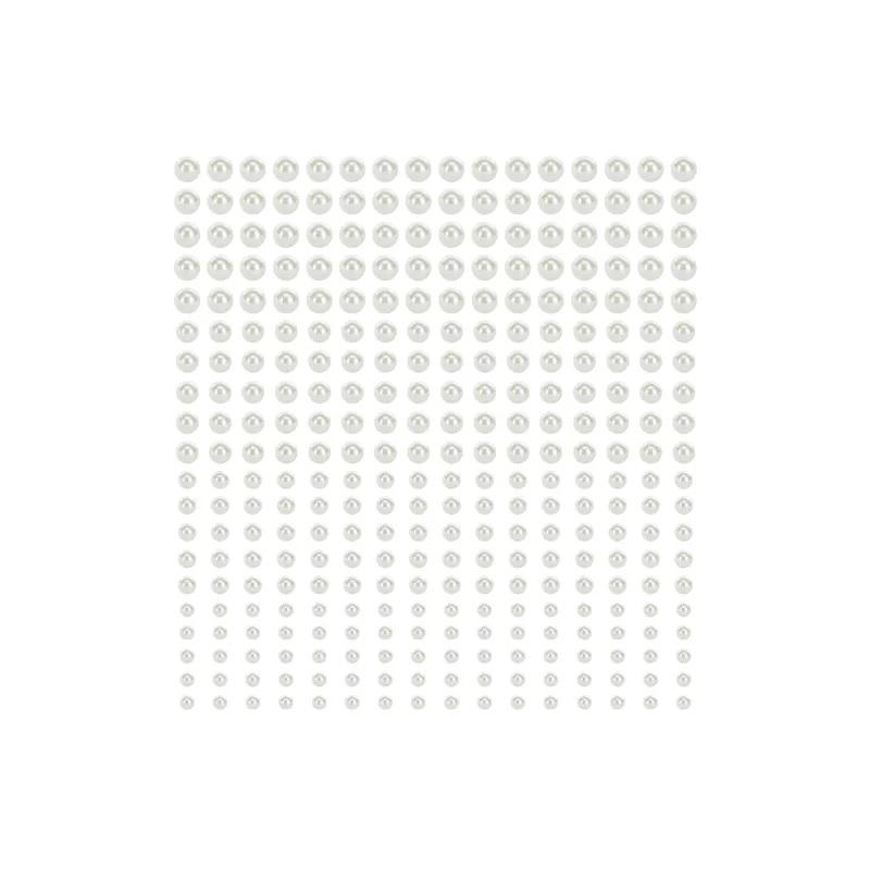 Selvklebende perler - 4 størrelser