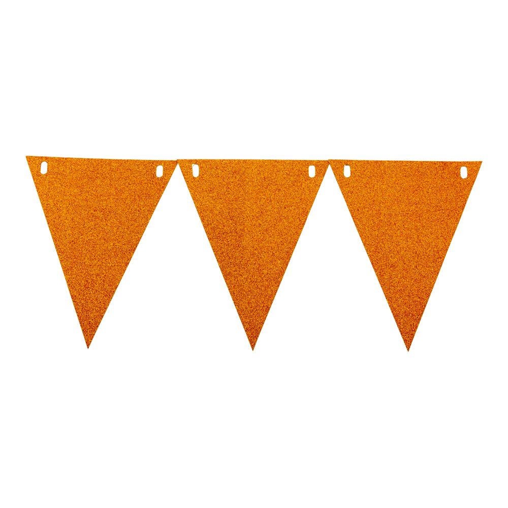 Flaggbanner glitrende gull - 3,6 meter