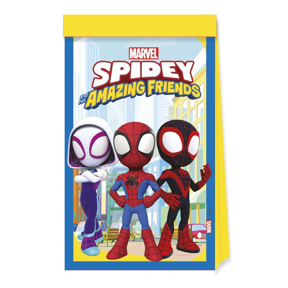 Godteposer papir, Spidey - 4 stk