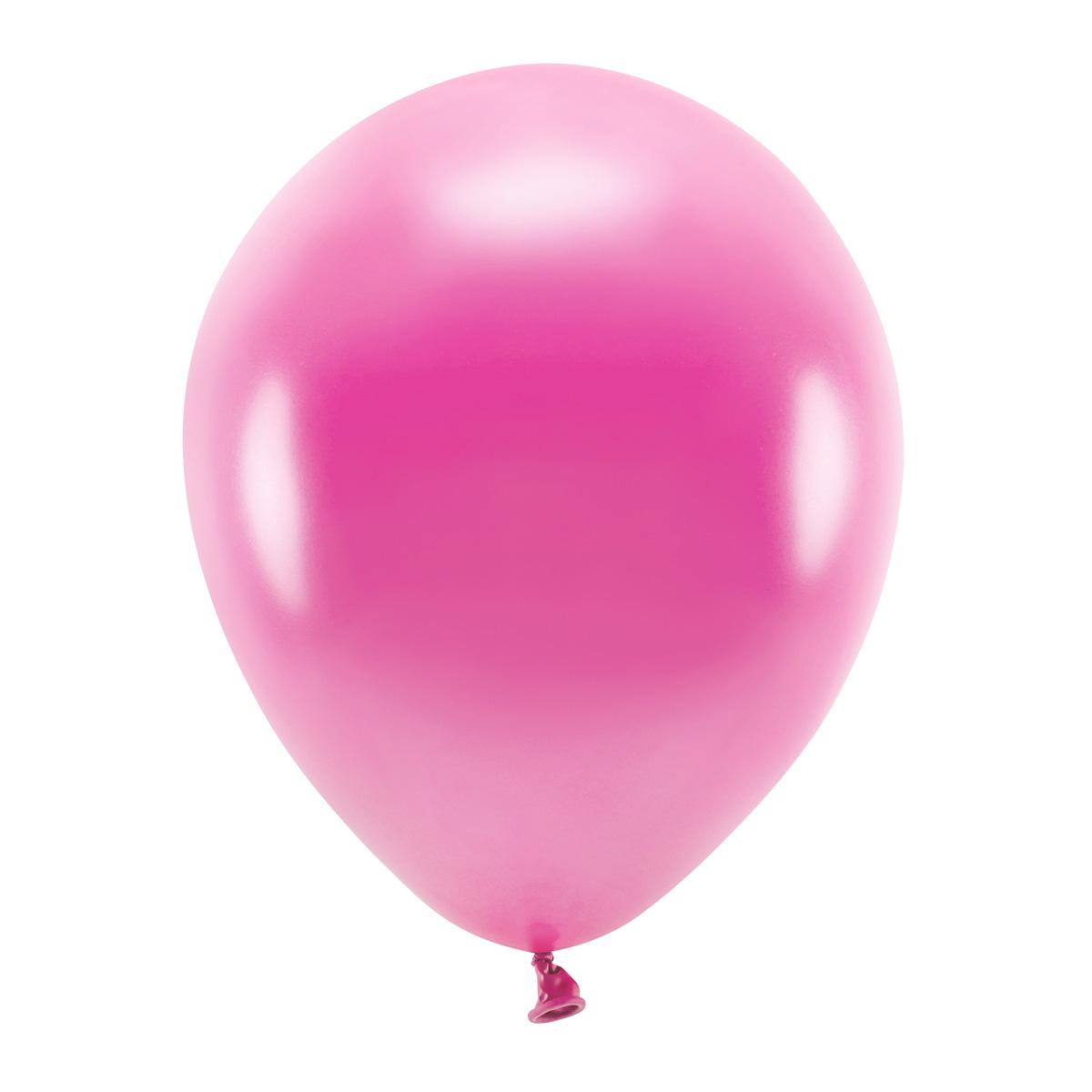 Ballonger metallic 30 cm, mørk rosa - 100 stk