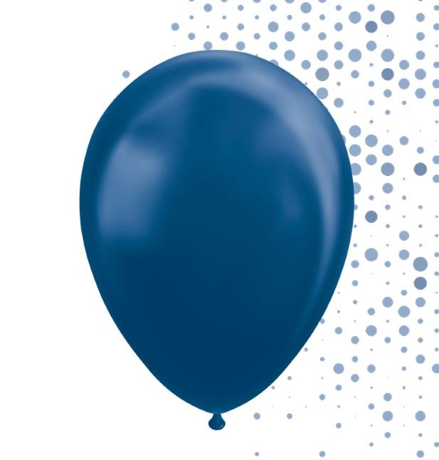 Ballonger, metallic mørk blå - 10 stk
