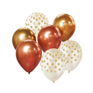 Ballonger, gull og kobber - 7 stk