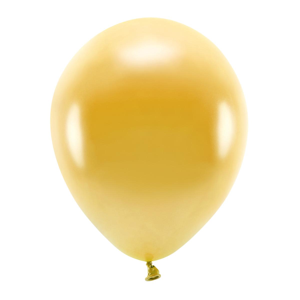 Ballonger metallic 30 cm, gull - 100 stk