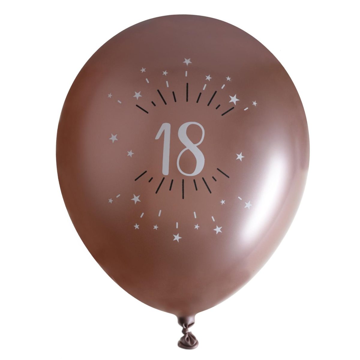 Ballonger rosegull 18, 30 cm - 6 stk