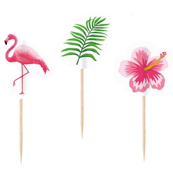 Cocktailpinner flamingo paradise - 20 stk