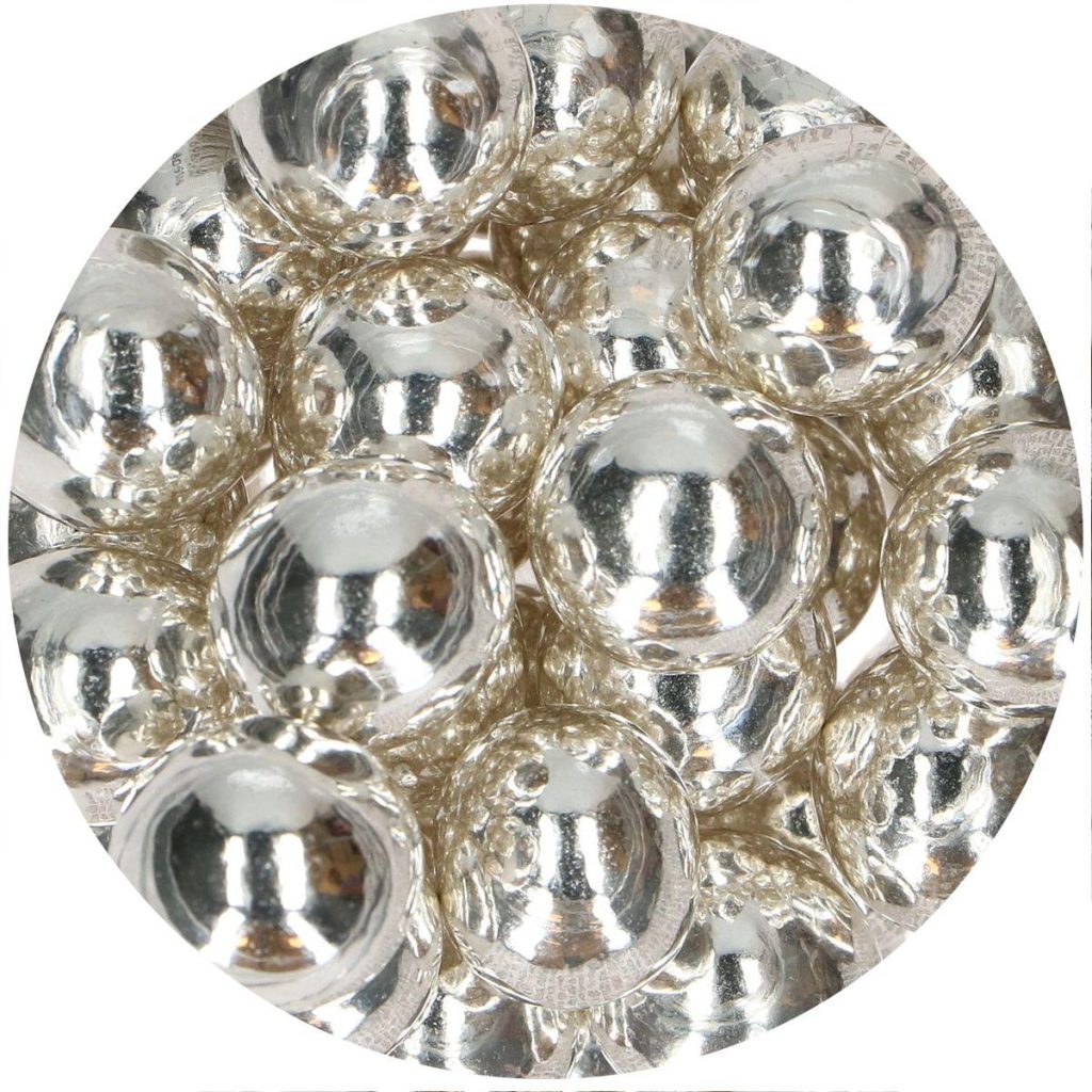 Crispy sjokoladekuler XXL - Metallic sølv