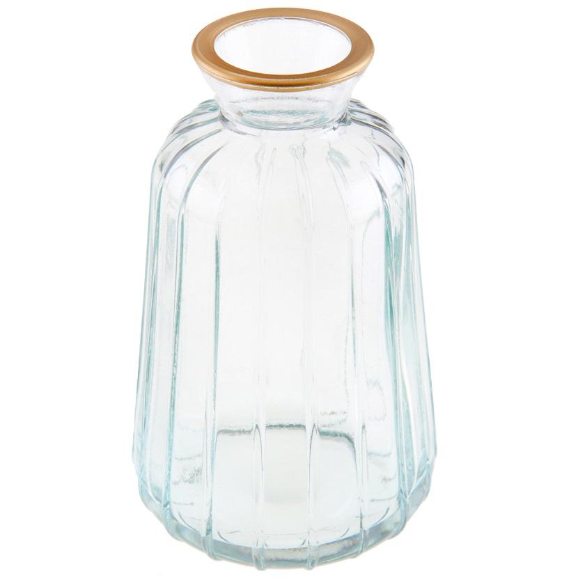 Minivase - Smal med gullkant