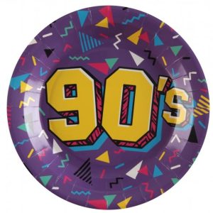 Papptallerkener, 90s - 10 stk
