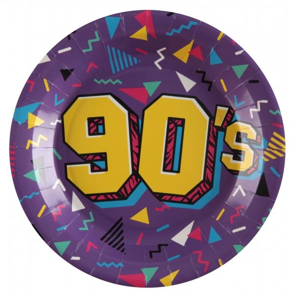 Papptallerkener, 90s - 10 stk