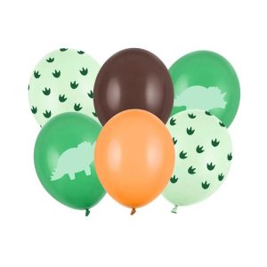 Ballonger, dinosaurmiks - 6 stk