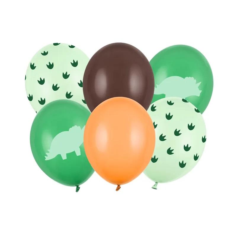 Ballonger, dinosaurmiks - 6 stk