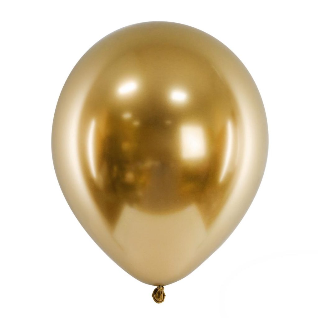 Ballonger chrome gull, 30 cm - 50 stk