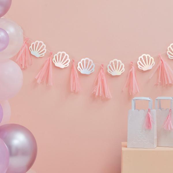 Girlander tassel, Skjell - Rosa