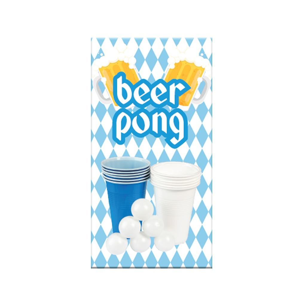 Beer Pong-sett - blå og hvitt
