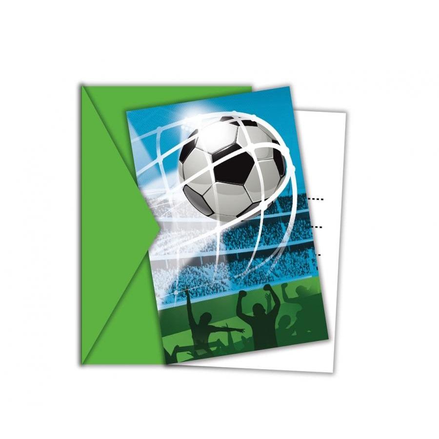 Invitasjoner bursdag avlang, fotball - 6 stk