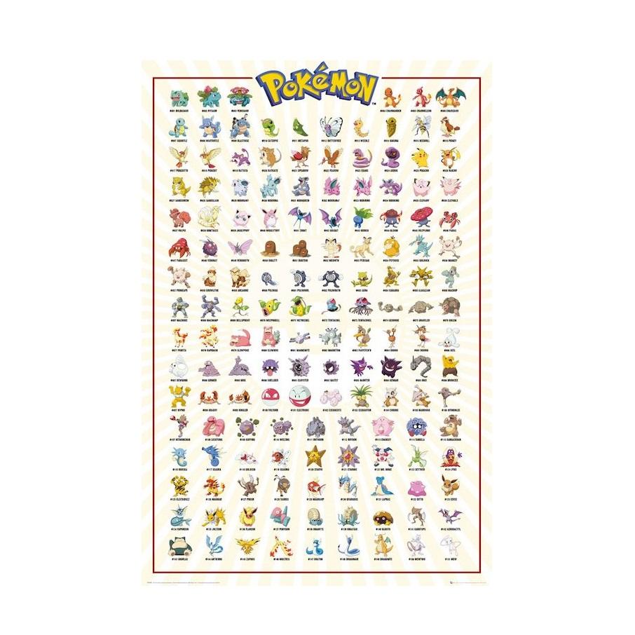 Plakat 61x91cm - 151 Pokémon